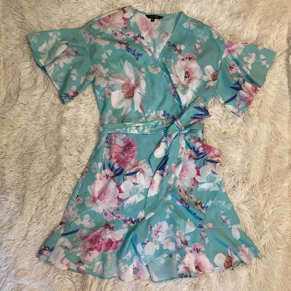 Flutter Sleeve Floral Dress